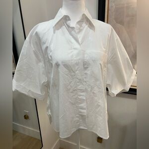 Zara White Button-Down Shirt for Women